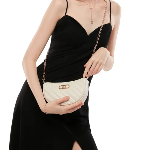 Túi Đeo Chéo Nữ Lyn Lombardy Crossbody Bags LL23FBS059 Màu Trắng
