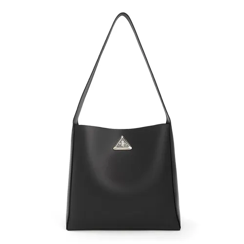 Túi Đeo Vai Nữ Charles & Keith CNK Trice Metallic Accent Large Hobo Bag Noir 40271176 Màu Đen ( Kèm Túi Nhỏ)
