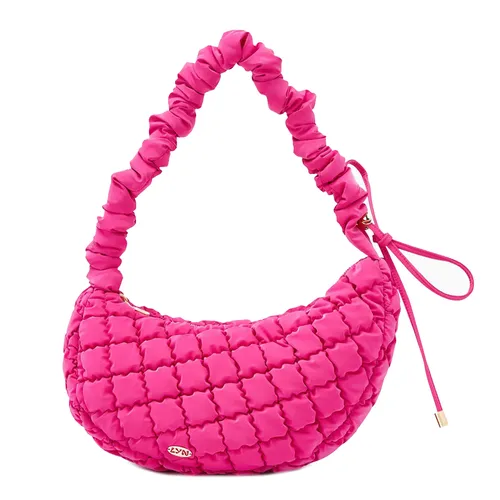 Túi Đeo Vai Nữ Lyn Souffle Bean Crossbody Bags LL23FBF237 Màu Hồng - Túi xách - Vua Hàng Hiệu
