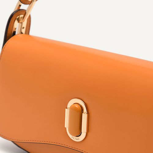 Túi Đeo Vai Nữ Pedro Rift Leather Shoulder Bag Orange PW2-76390084 Màu Cam-3