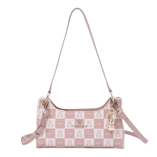 Túi Đeo Vai Nữ TTWN BEAR Kẻ Caro TN2845-17850 Màu Hồng