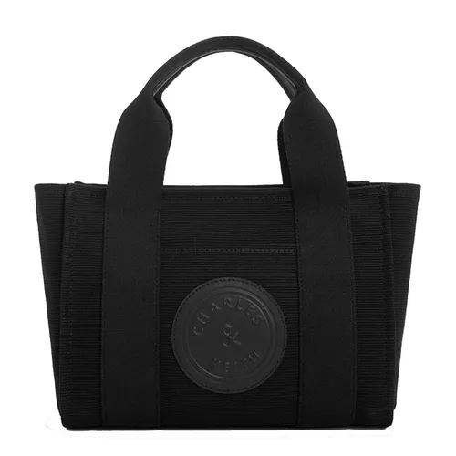 Túi Tote Nữ Charles & Keith CNK Canvas Bag Black 3078219 Màu Đen