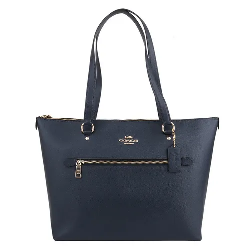 Túi Tote Nữ Coach Golden Anti-Scratch Front Zipper Bag Màu Xanh Navy