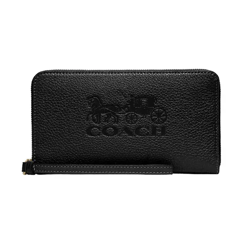 Ví Coach F75908 Large Leather Horse And Carriage Phone Wallet Màu Đen