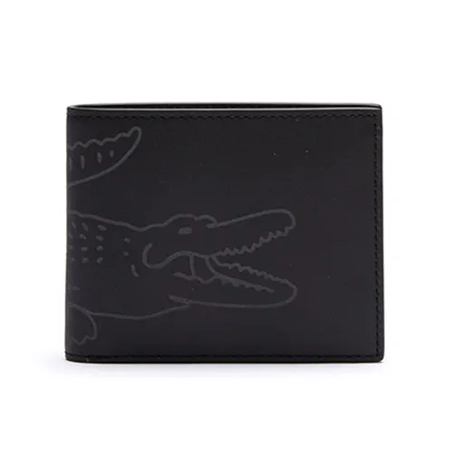 Ví Nam Lacoste Fitzgerald Men's Wallet In Crocodile Print Smooth Leather NH3505FW G80 Màu Đen - Túi xách - Vua Hàng Hiệu