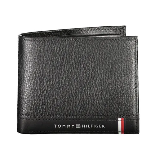 Túi xách Tommy Hilfiger Nam Ví - Ví Nam Tommy Hilfiger Pebble Grain Leather Small Wallet AM0AM10234_NERO_BDS Màu Đen - Vua Hàng Hiệu