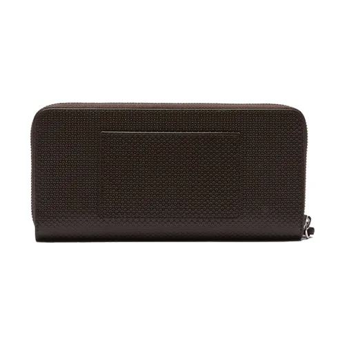 Ví Nữ Lacoste Women's Chantaco Large Zippered Matte Piqué Leather Wallet NF3704LZH15 Màu Nâu