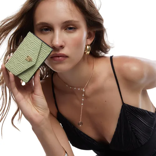 Ví Nữ Lyn Infinite Mega Card Holder Wallets LL23MWF052 Màu Xanh Green