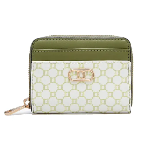 Túi xách - Ví Nữ Lyn Lelis Zip Short Wallets LL23FWS004 Màu Xanh Green - Vua Hàng Hiệu