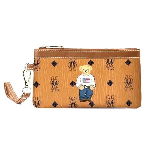 Ví Nữ TTWN BEAR Họa Tiết Gấu TT2306 TT2430 Màu Nâu Khaki