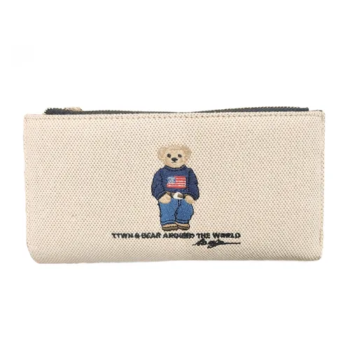 Ví Nữ TTWN BEAR Họa Tiết Gấu TT2446 Màu Be