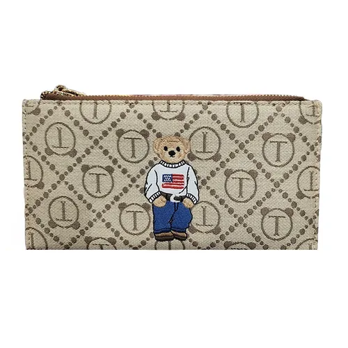 Ví Nữ TTWN BEAR Họa Tiết Gấu TT2446 Màu Nâu Khaki