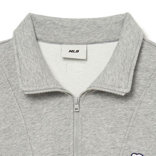Áo Nỉ Sweater MLB Basic Small Logo Half Zip-Up Overfit Sweatshirt Boston Red Sox 3AMTB0534-43MGS Màu Xám-5
