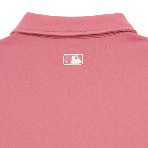 Áo Nỉ Sweater MLB Basic Small Logo Half Zip-up Overfit Sweatshirt Cleveland Guardians 3AMTB0534-45PKM Màu Hồng-8