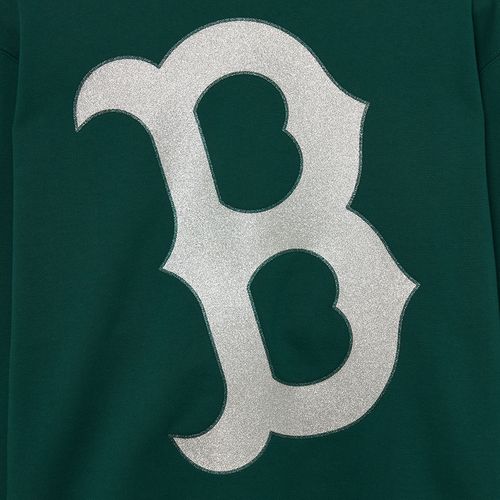 Áo Nỉ Sweater MLB Bling Mega Logo Boston Red Sox 3AMTB1034-43GND Màu Xanh Green-5