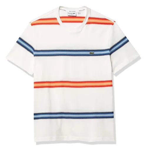 Áo Phông Lacoste Men's Short Sleeve Ombre Striped TH5065 RXT Màu Trắng Size XS