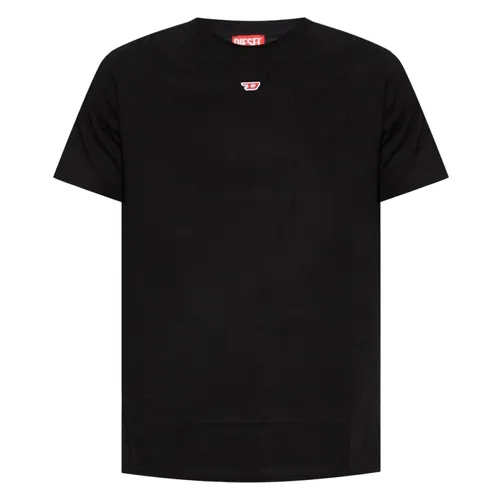 Diesel - Áo Phông Nam Diesel Black With Red Logo Tshirt A04081 0GRAI/9XX Màu Đen - Vua Hàng Hiệu