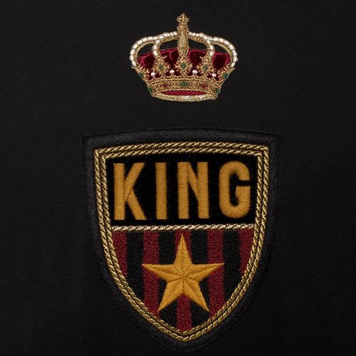 Áo Phông Nam Dolce & Gabbana  D&G King Crowned T-shirt G8JX7Z G7TEO Màu Đen Size 48-5
