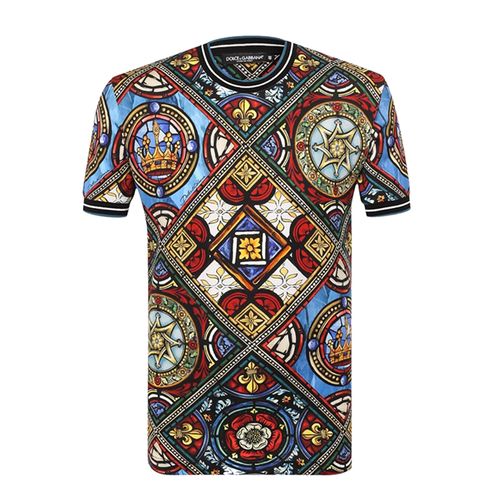 Áo Phông Nam Dolce & Gabbana D&G King's Age Printed T-Shirt G8KC0T FS7TU1 HH95C Phối Màu Size 46-1