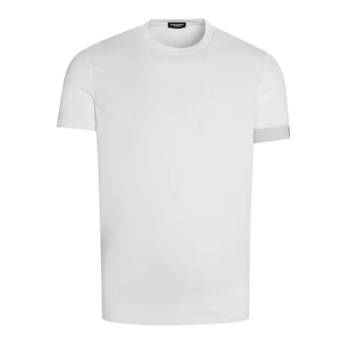 Áo Phông Nam Dsquared2 White With ICON Branding On Arm Tshirt D9M3S3590 10012 Màu Trắng Size L