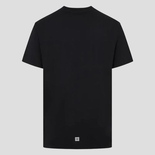 Áo Phông Nam Givenchy Black With Logo Printed Tshirt BM716G3YEL/1 Màu Đen-2