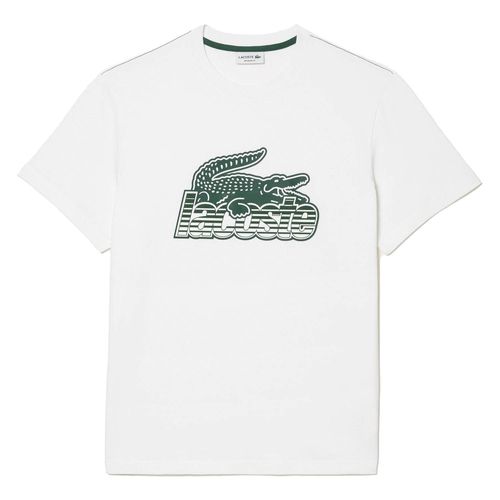 Áo Phông Nam Lacoste Men’s Cotton Jersey Print T-shirt TH5070-00-001 Màu Trắng Size 3-1
