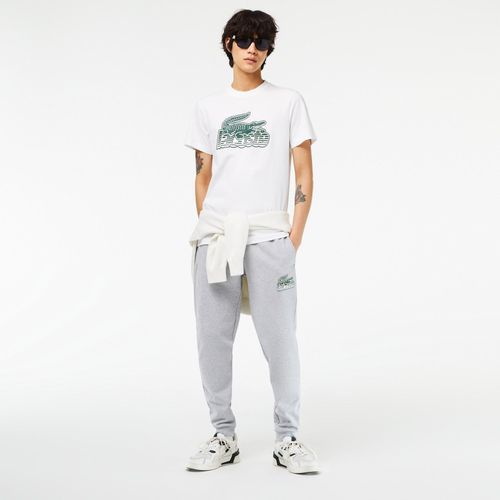 Áo Phông Nam Lacoste Men’s Cotton Jersey Print T-shirt TH5070-00-001 Màu Trắng Size 3-5