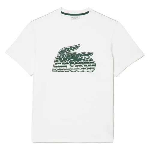 Áo Phông Nam Lacoste Men’s Cotton Jersey Print T-shirt TH5070-00-001 Màu Trắng Size 5