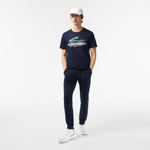 Áo Phông Nam Lacoste Men’s Sport Regular Fit Organic Cotton T-shirt TH5156-00-166 Màu Xanh Navy Size 5-4