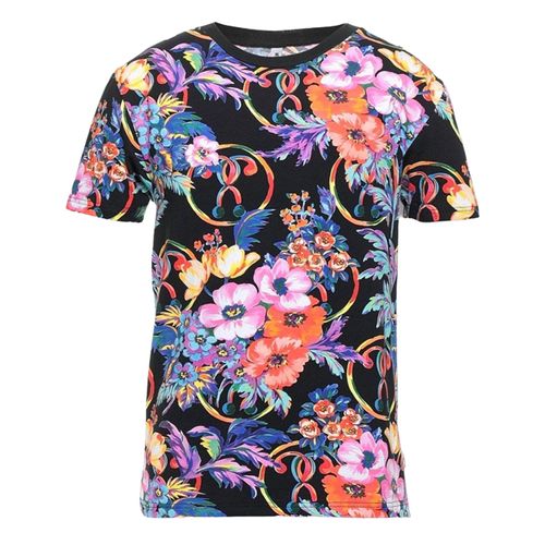 Áo Phông Nam Moschino Floral Print T-Shirt 12637018EI Màu Đen Họa Tiết Size 46