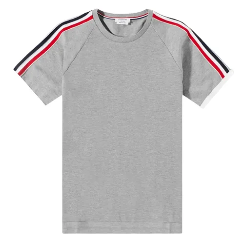 Áo Phông Nam Thom Browne Grey With Classic Pique RWB Tshirt MJS112A 00050 055 Màu Xám