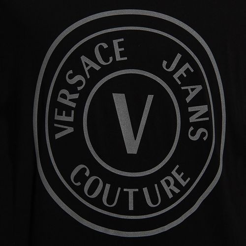 Áo Phông Nam Versace Jeans Couture White Logo T-Shirt 73GAHG07 CJ00G 003 Màu Đen Size XS-5