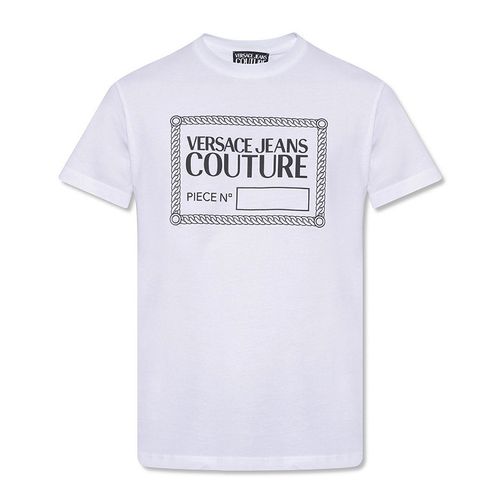 Áo Phông Nam Versace Jeans Couture White Logo T-Shirt 73GAHT11 CJ00T 003 Màu Trắng Size L-1