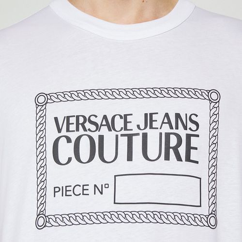 Áo Phông Nam Versace Jeans Couture White Logo T-Shirt 73GAHT11 CJ00T 003 Màu Trắng Size L-5
