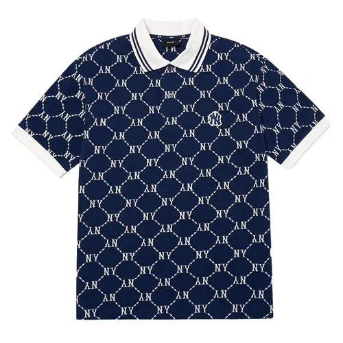 Áo Polo MLB Monogram New York Yankees 3LPQM3023-50NYL Màu Xanh Navy