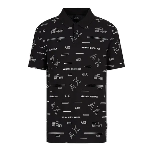 Áo Polo Nam Armani Exchange 6LZFAEZJ9ZZ122AP Màu Đen Size M - Thời trang - Vua Hàng Hiệu