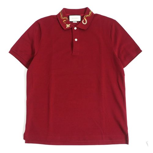 Áo Polo Nam Dolce & Gabbana D&G Coral Snake Embroidered Polo Shirt For Men Red Màu Đỏ