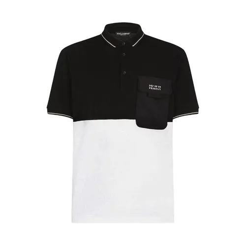 Áo Polo Nam Dolce & Gabbana D&G G8MO7Z Màu Đen Trắng Size 46 - Thời trang - Vua Hàng Hiệu