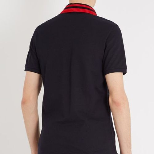 Áo Polo Nam Gucci GG Embroidered Stretch-Cotton Blend Piqué Shirt Black Màu Đen Size XL-2