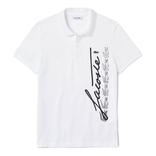 Áo Polo Nam Lacoste Men's Regular Fit Signature Cotton Piqué PH2087-00-001 Màu Trắng Size 3-1