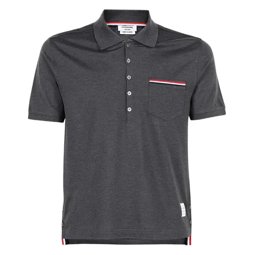 Thời trang Thom Browne Áo Polo - Áo Polo Nam Thom Browne Dark Grey MJP022A 01455 025 Màu Xám - Vua Hàng Hiệu