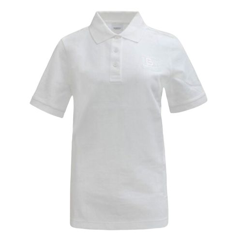 Áo Polo Nữ Burberry White With Logo B Embroidered 80526541 Màu Trắng