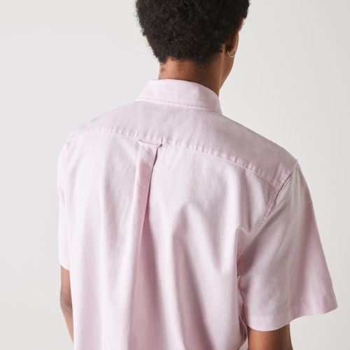 Áo Sơ Mi Nam Lacoste Men's Regular Fit Oxford Cotton Shirt CH2949-00-ADY Màu Hồng Size 41-2
