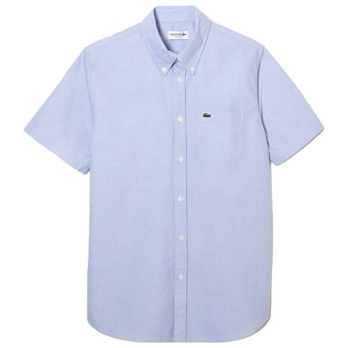 Áo Sơ Mi Nam Lacoste Men's Regular Fit Oxford Cotton Shirt CH2949-IN-HBP Màu Xanh Blue Size 39-1