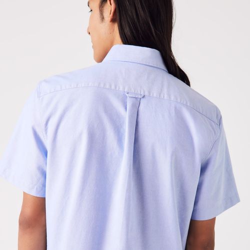 Áo Sơ Mi Nam Lacoste Men's Regular Fit Oxford Cotton Shirt CH2949-IN-HBP Màu Xanh Blue Size 39-2