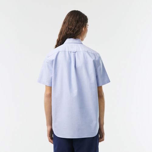 Áo Sơ Mi Nam Lacoste Men's Regular Fit Oxford Cotton Shirt CH2949-IN-HBP Màu Xanh Blue Size 39-5