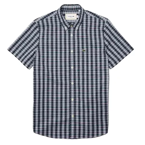 Áo Sơ Mi Lacoste Men's Slim Fit Check Stretch Oxford Cotton Shirt Size 40