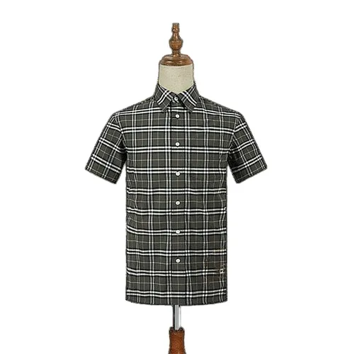 Thời trang Xám Áo sơ mi - Áo Sơ Mi Nam Burberry George Dark Grey Màu Xám Size XS - Vua Hàng Hiệu
