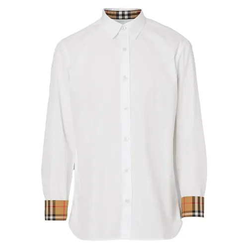Thời trang Áo sơ mi Có sẵn - Áo Sơ Mi Nam Burberry Men's 3991159 Màu Trắng Size XS - Vua Hàng Hiệu