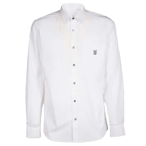 Thời trang Áo sơ mi Có sẵn - Áo Sơ Mi Nam Burberry Men's 8011369 Màu Trắng Size S - Vua Hàng Hiệu